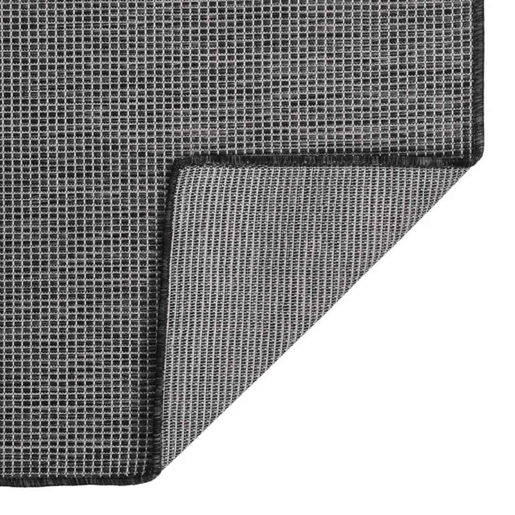 Vidaxl Extérieur tapis plat - 200x280 cm tissé gris