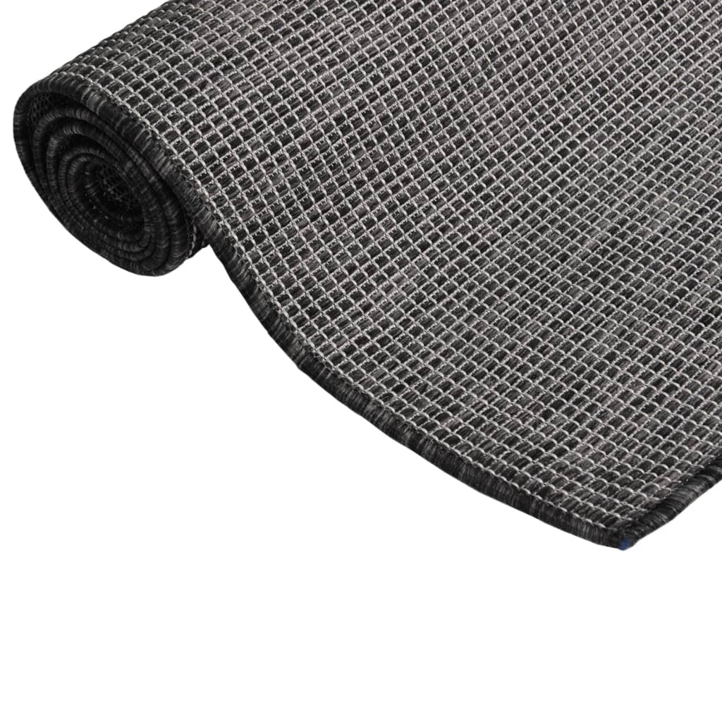 Vidaxl Extérieur tapis plat - 200x280 cm tissé gris