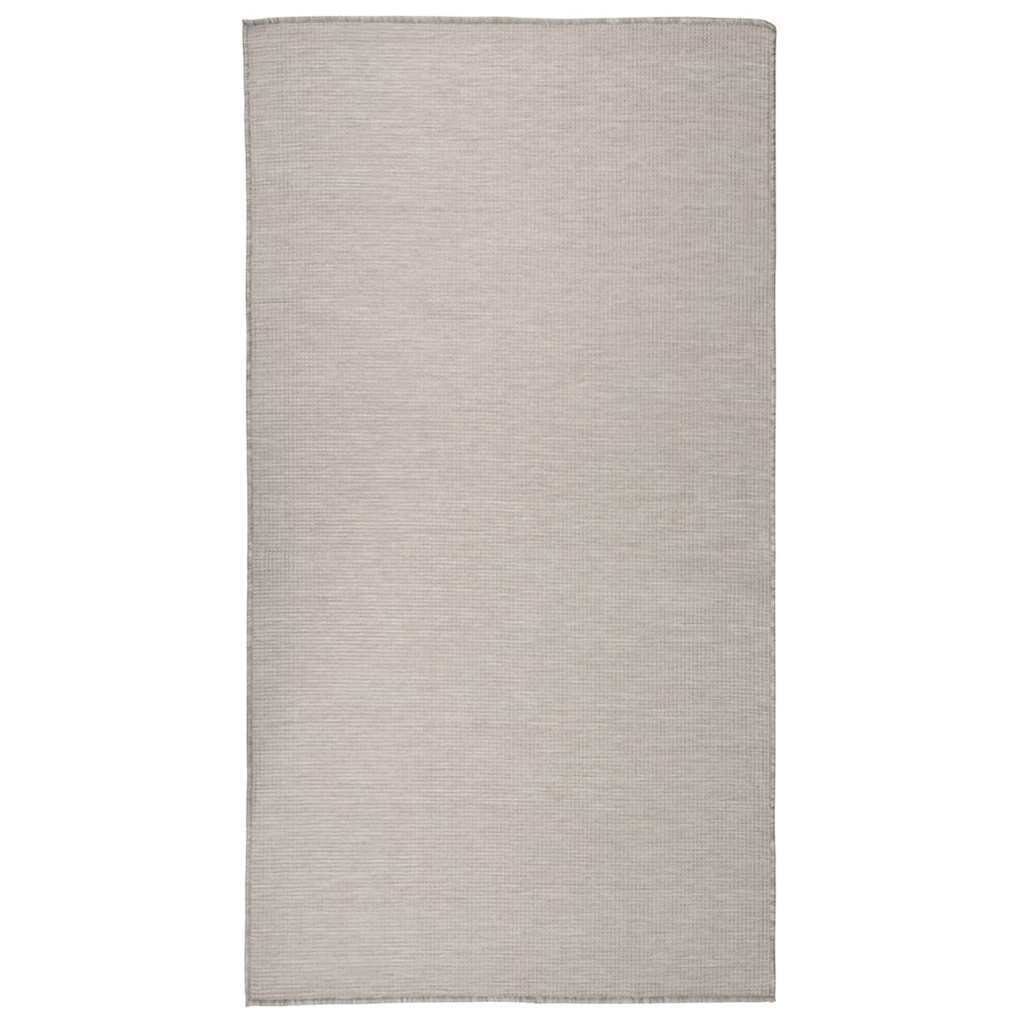 Vidaxl extérieur tapis plat tissé 80x150 cm taupe