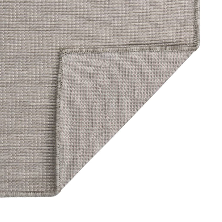 Vidaxl extérieur tapis plat tissé 80x250 cm taupe