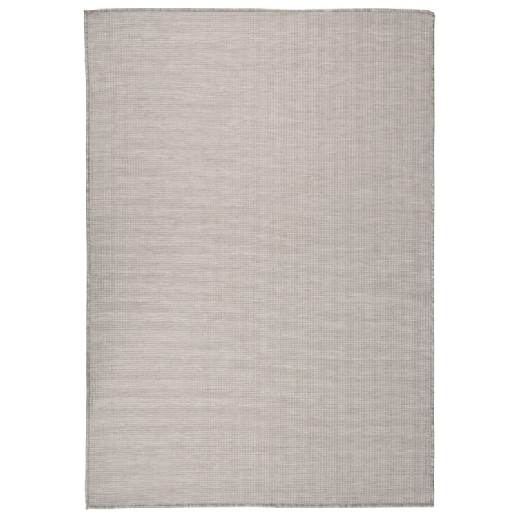 Vidaxl extérieur tapis plat tissé 140x200 cm taupe