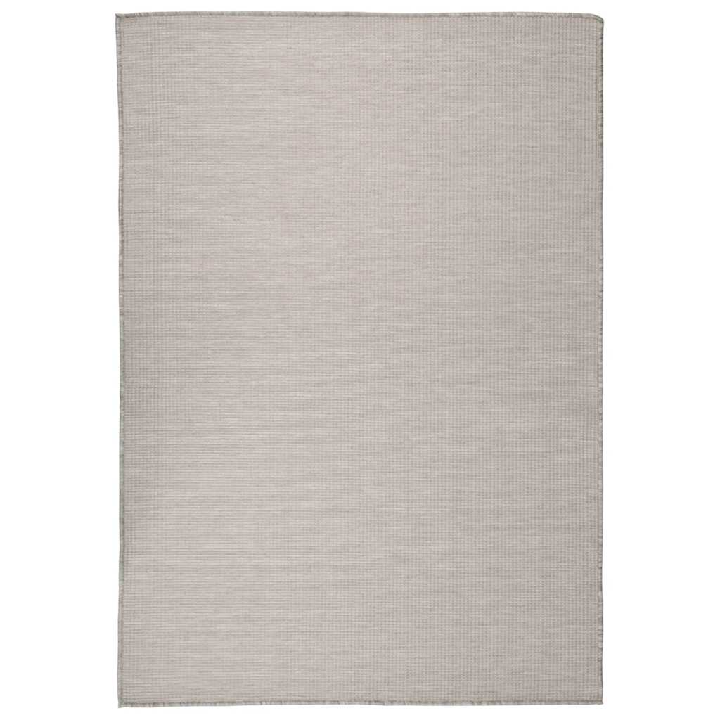 Vidaxl Extérieur tapis plat tissé 160x230 cm taupe