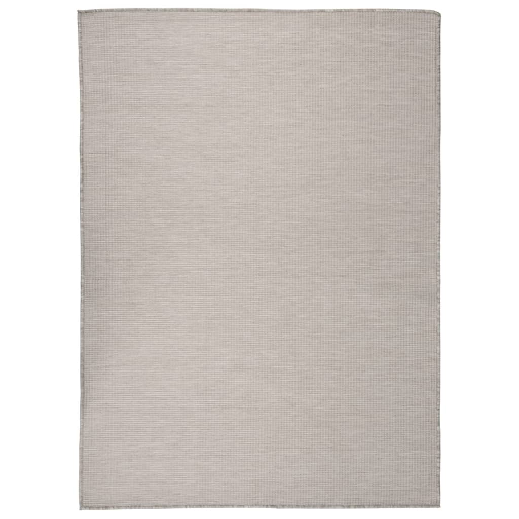 Vidaxl Extérieur tapis plat - Taupe 200x280 cm tissé