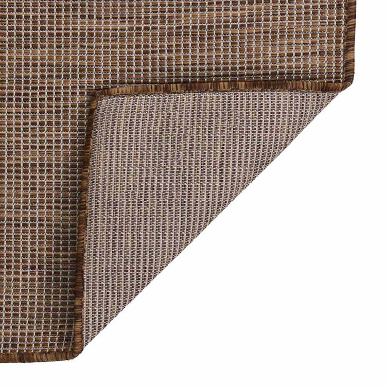 Vidaxl extérieur tapis plat tissé 100x200 cm brun