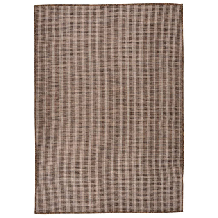Vidaxl Extérieur tapis plat tissé 140x200 cm brun