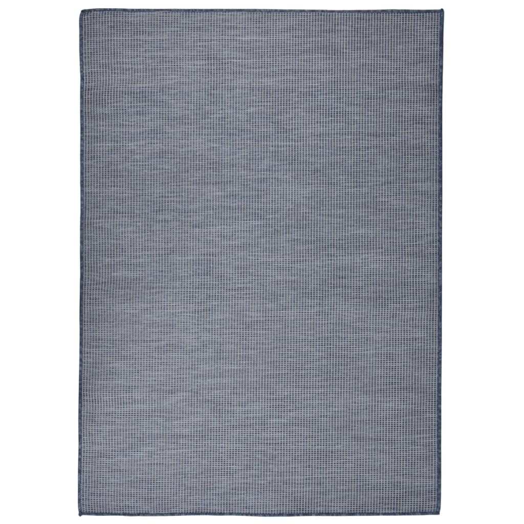 Vidaxl Extérieur tapis plat - 200x280 cm tissé bleu