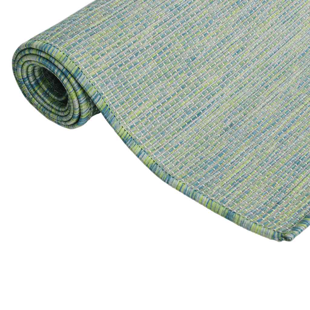 Vidaxl extérieur tapis plat tissé 80x150 cm turquoise