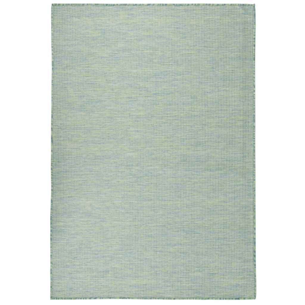 Vidaxl extérieur tapis plat tissé 160x230 cm turquoise