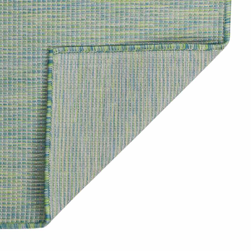 Vidaxl extérieur tapis plat tissé 160x230 cm turquoise