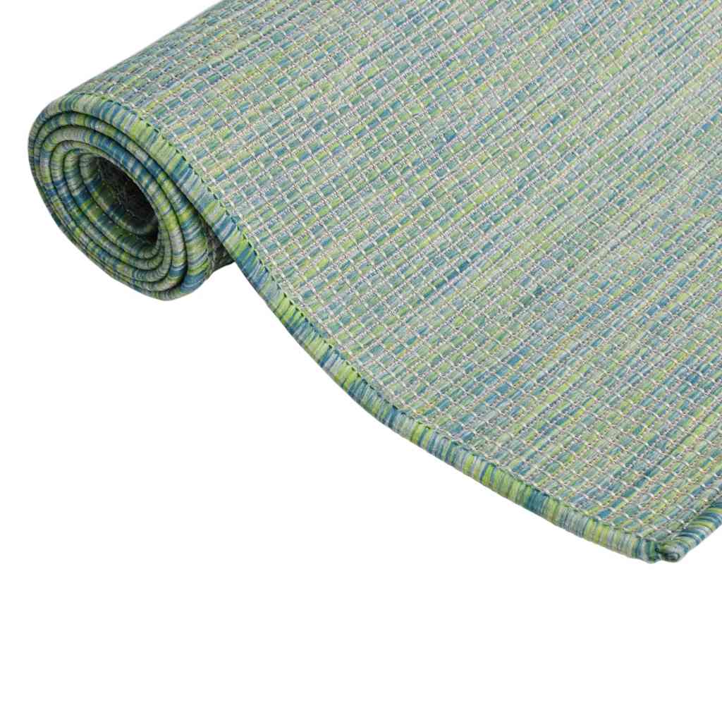 Vidaxl extérieur tapis plat tissé 160x230 cm turquoise