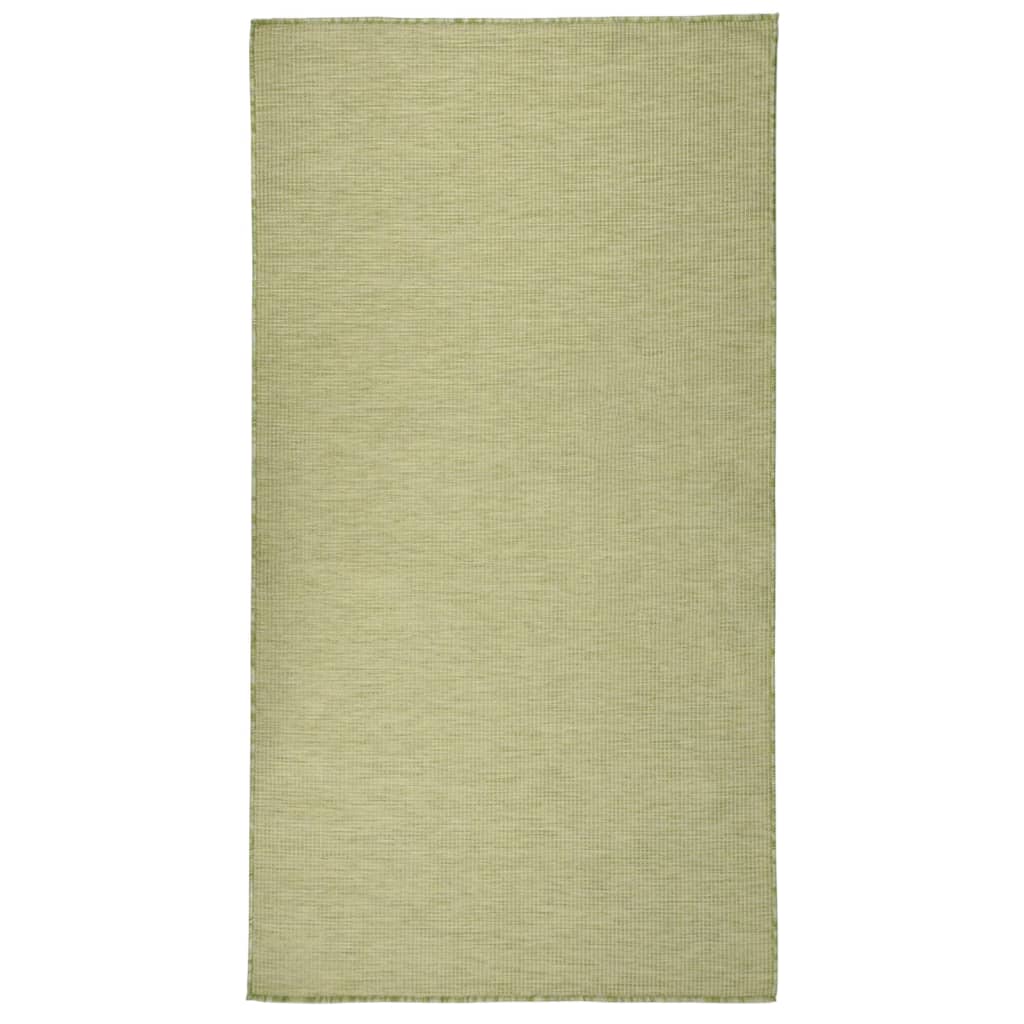 Vidaxl extérieur tapis plat tissé 80x150 cm vert