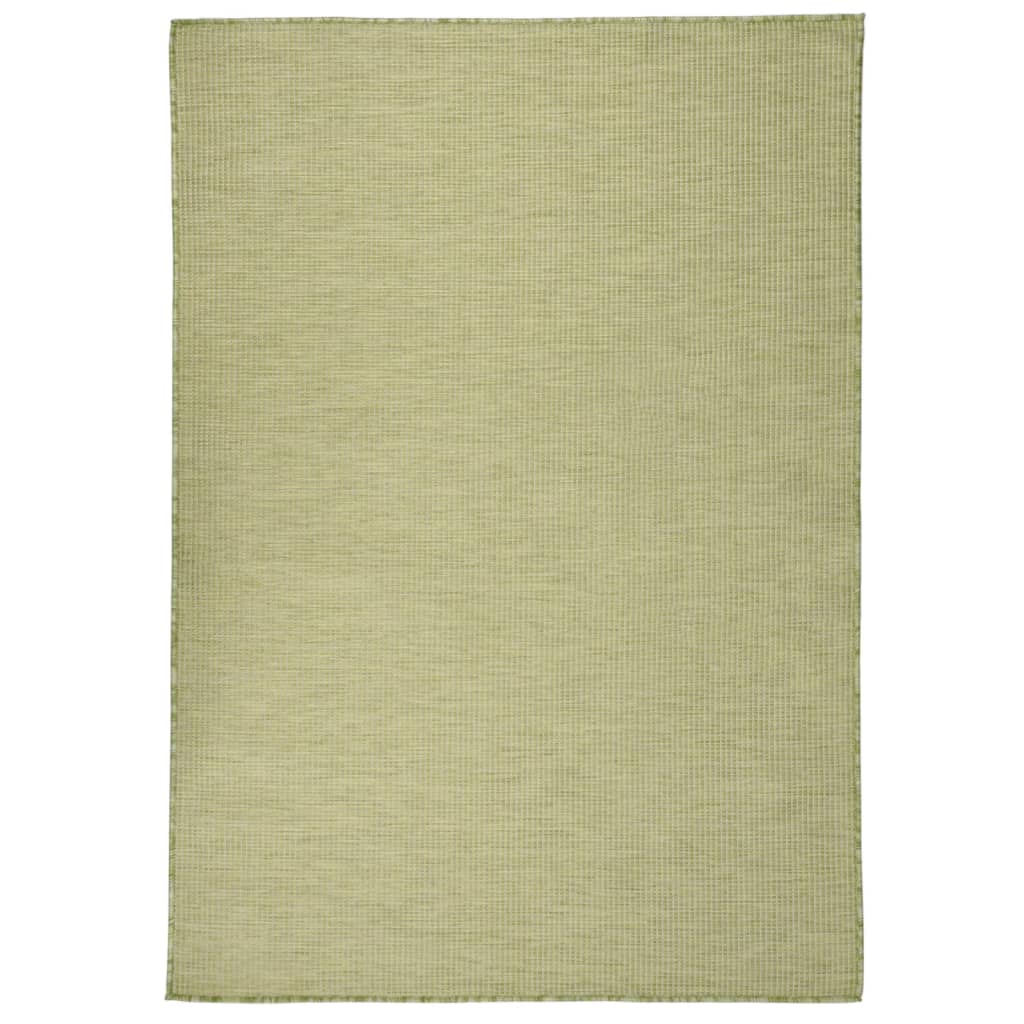 Vidaxl extérieur tapis plat tissé 140x200 cm vert