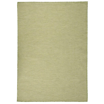 Vidaxl extérieur tapis plat tissé 140x200 cm vert