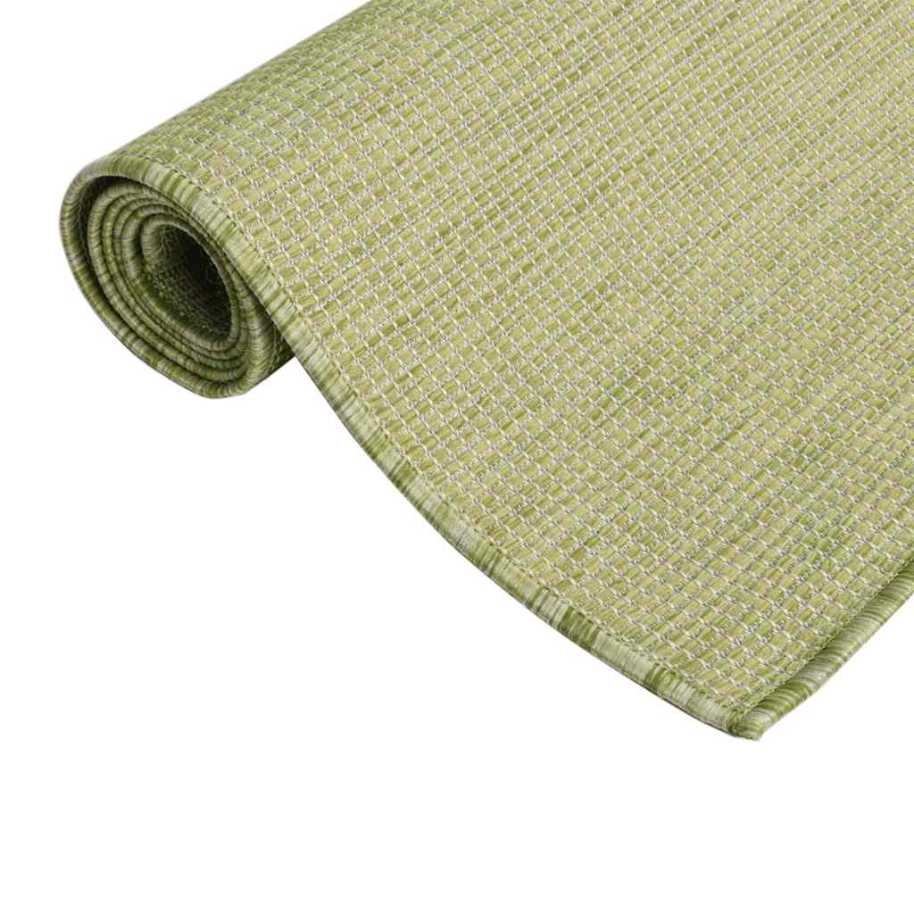 Vidaxl extérieur tapis plat tissé 160x230 cm vert