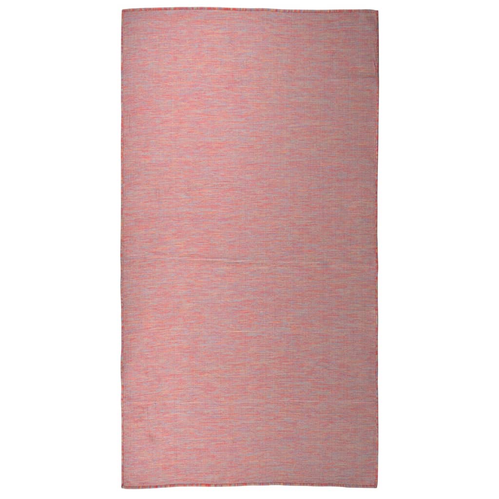 Vidaxl extérieur tapis plat tissé 80x150 cm rouge