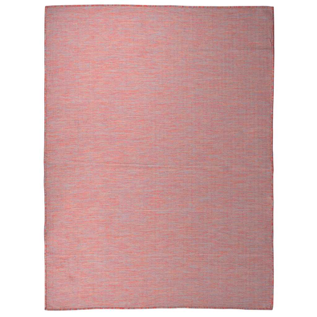 Vidaxl Extérieur tapis plat - tissé 120x170 cm rouge