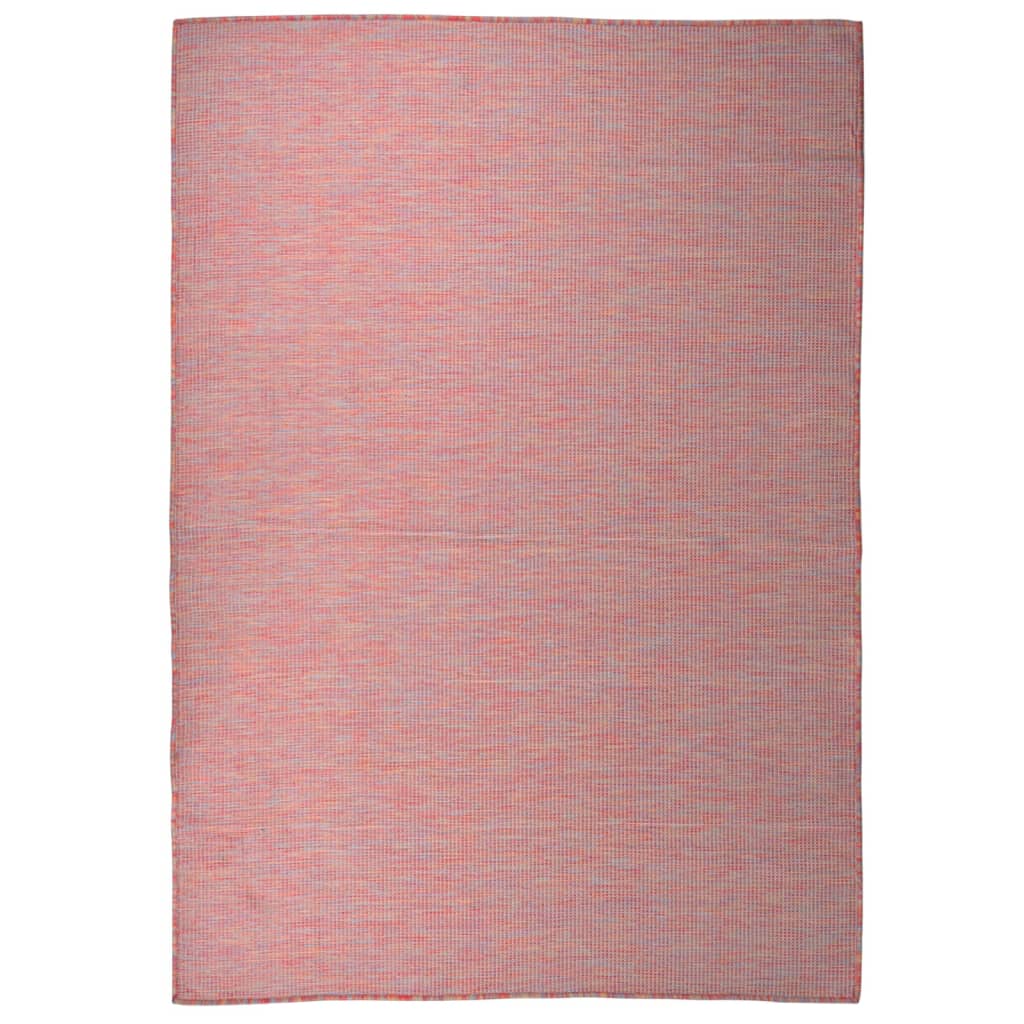 Vidaxl extérieur tapis plat tissé 160x230 cm rouge