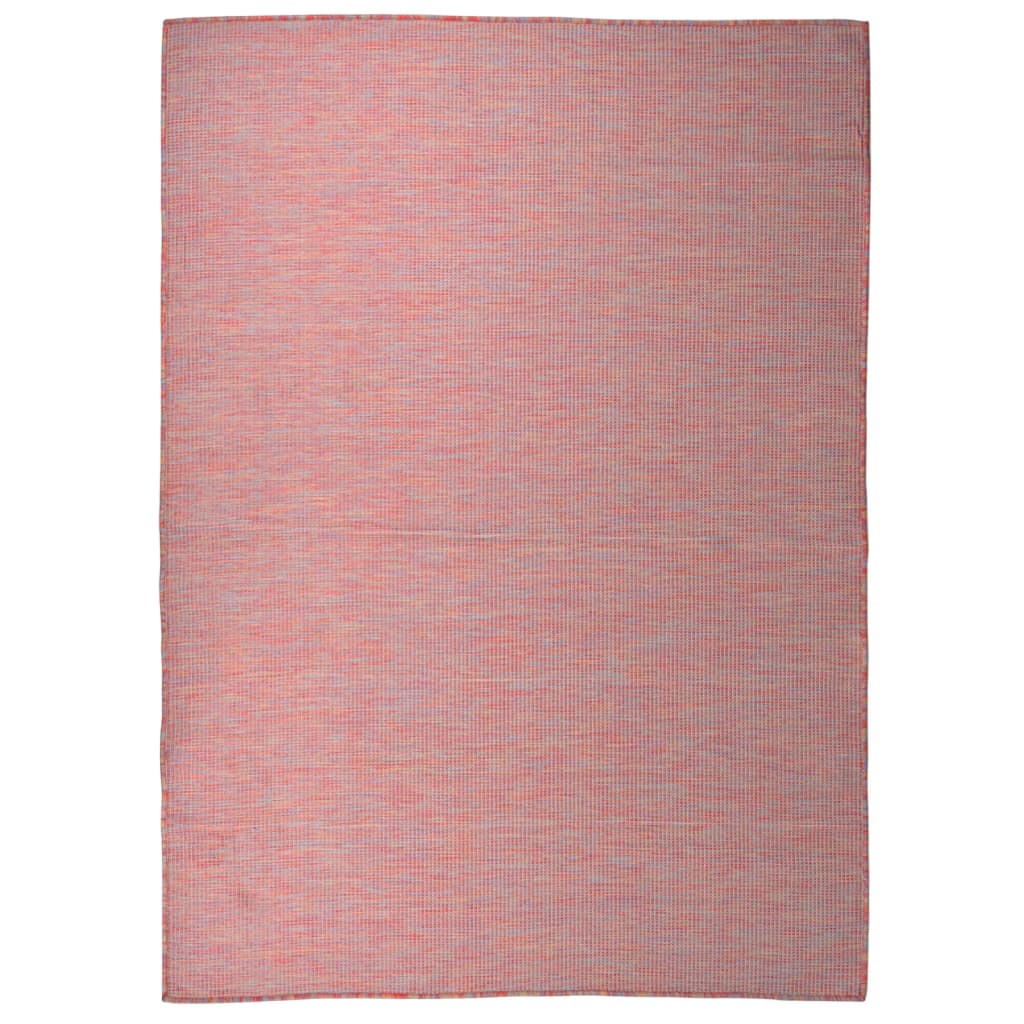 Vidaxl extérieur tapis plat - 200x280 cm tissé rouge