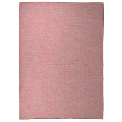 Vidaxl extérieur tapis plat - 200x280 cm tissé rouge