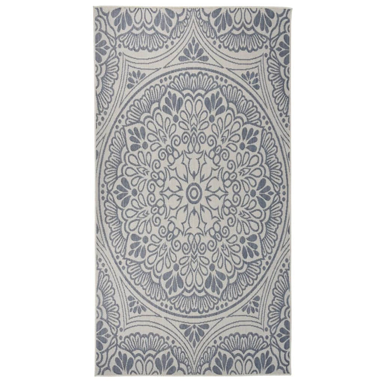 Vidaxl Extérieur tapis avec motif de 80x150 cm à motif en bleu 80x150