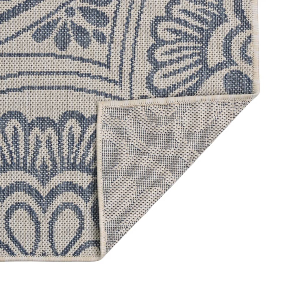 Vidaxl Tapis extérieur avec motif à plat - 120x170 cm en bleu