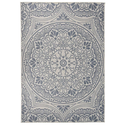 Vidaxl Tapis extérieur avec motif à plat 160x230 cm bleu