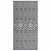 Vidaxl Tapis extérieur avec motif de 100 x 200 cm de motif en bleu