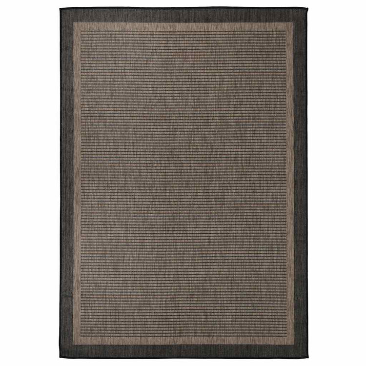 Vidaxl Extérieur tapis plat tissé 140x200 cm brun foncé