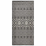 Vidaxl Tapis extérieur avec motif 80x150 cm tissé noir - afbeelding 1