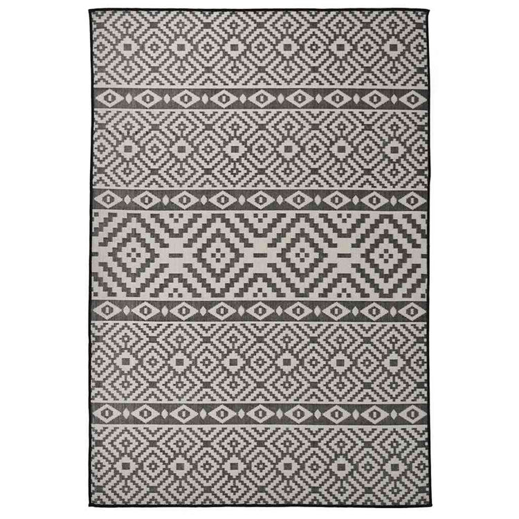 Vidaxl Tapis extérieur avec motif à plat 160x230 cm noir
