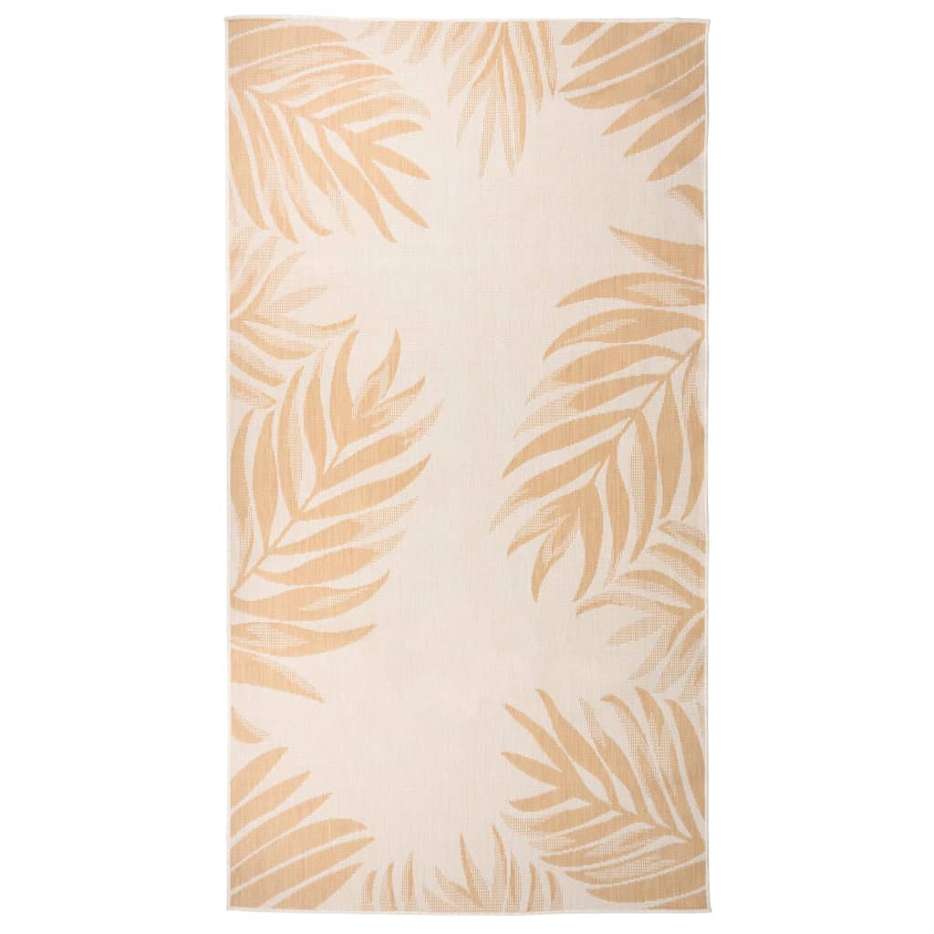 Vidaxl Tapis extérieur avec motif de feuille tissé plat 80x150 cm