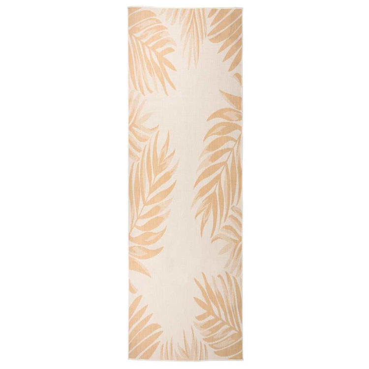 Vidaxl Tapis extérieur avec motif de feuille tissé plat 80x250 cm
