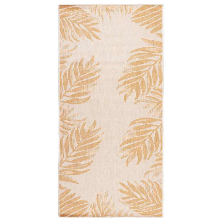 Vidaxl Tapis extérieur avec motif de feuille tissé plat 100x200 cm
