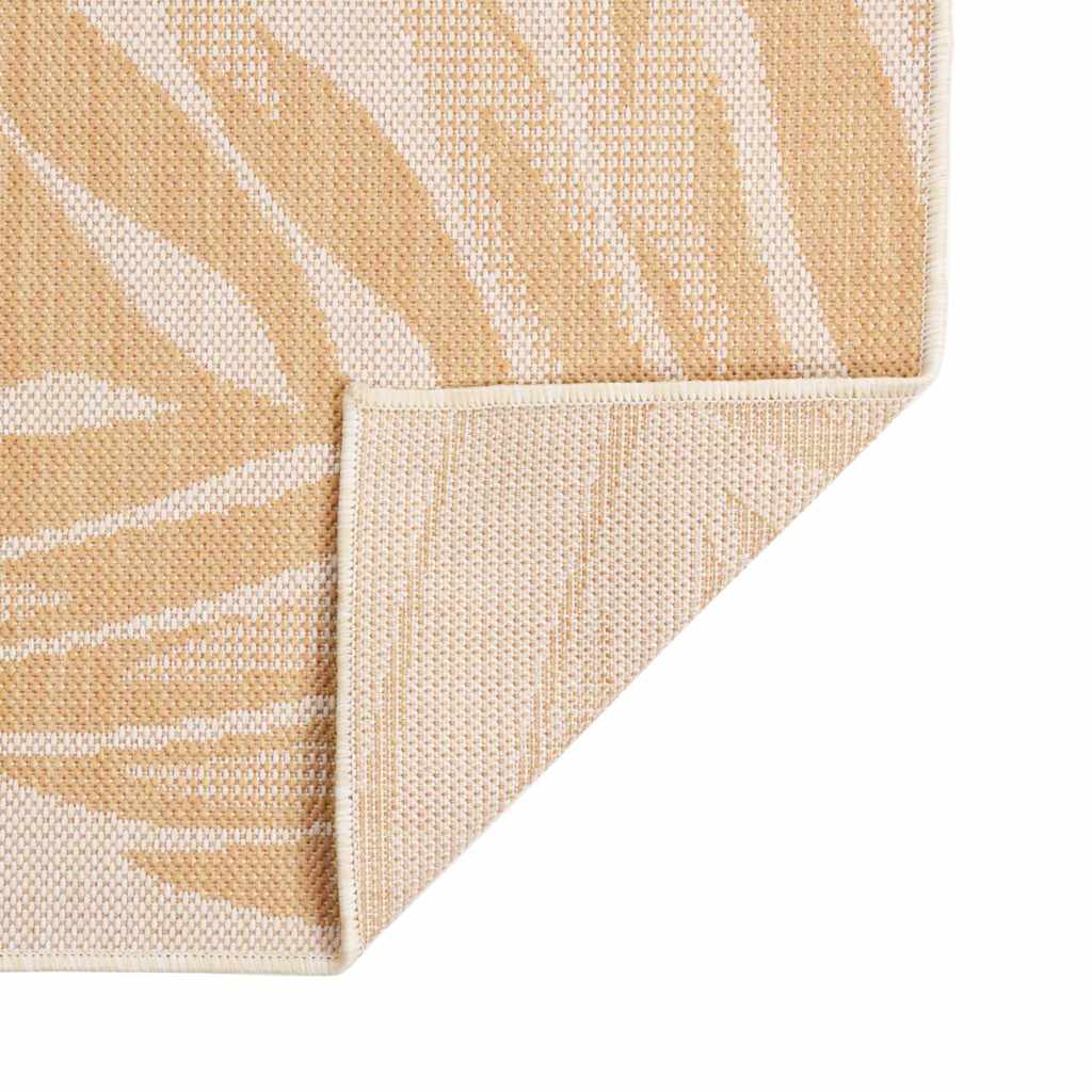 Vidaxl Tapis extérieur avec motif de feuille tissé plat 100x200 cm