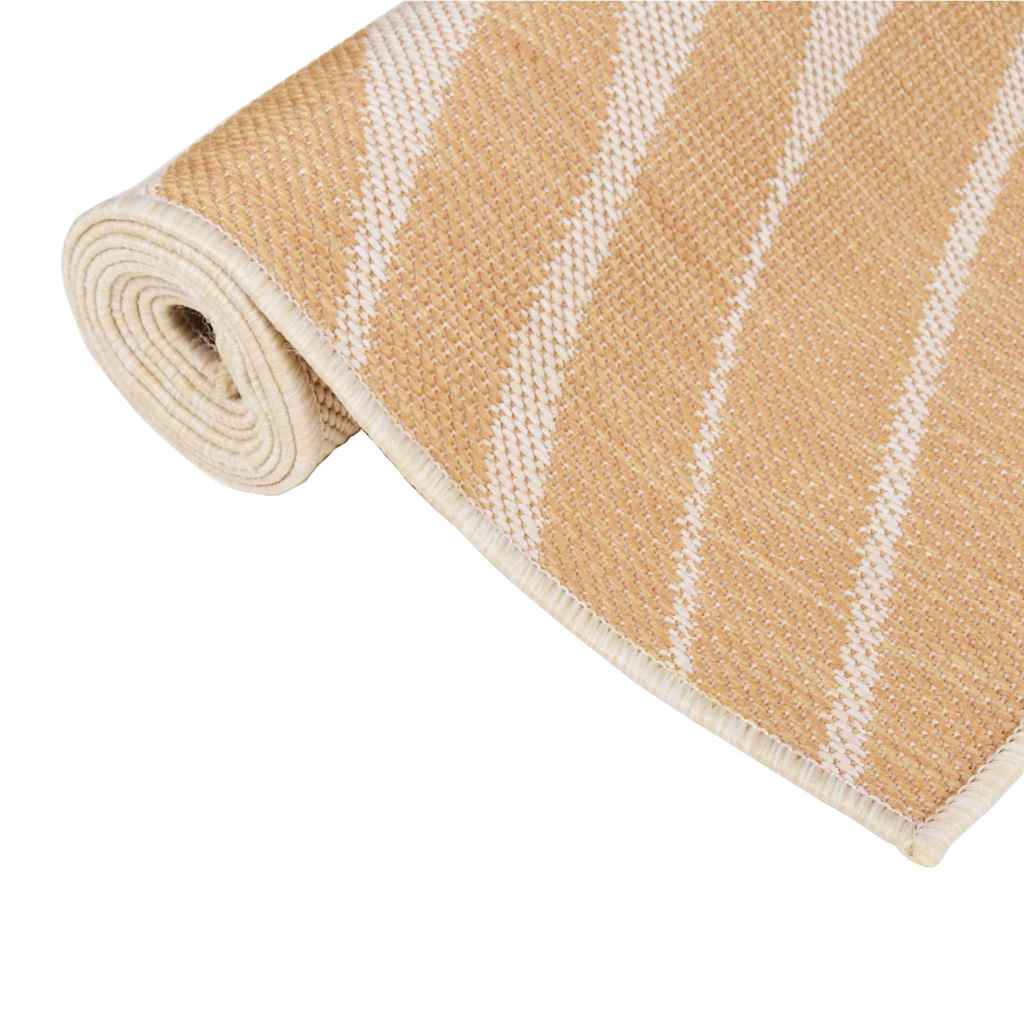 Vidaxl Tapis extérieur avec motif de feuille tissé plat 100x200 cm
