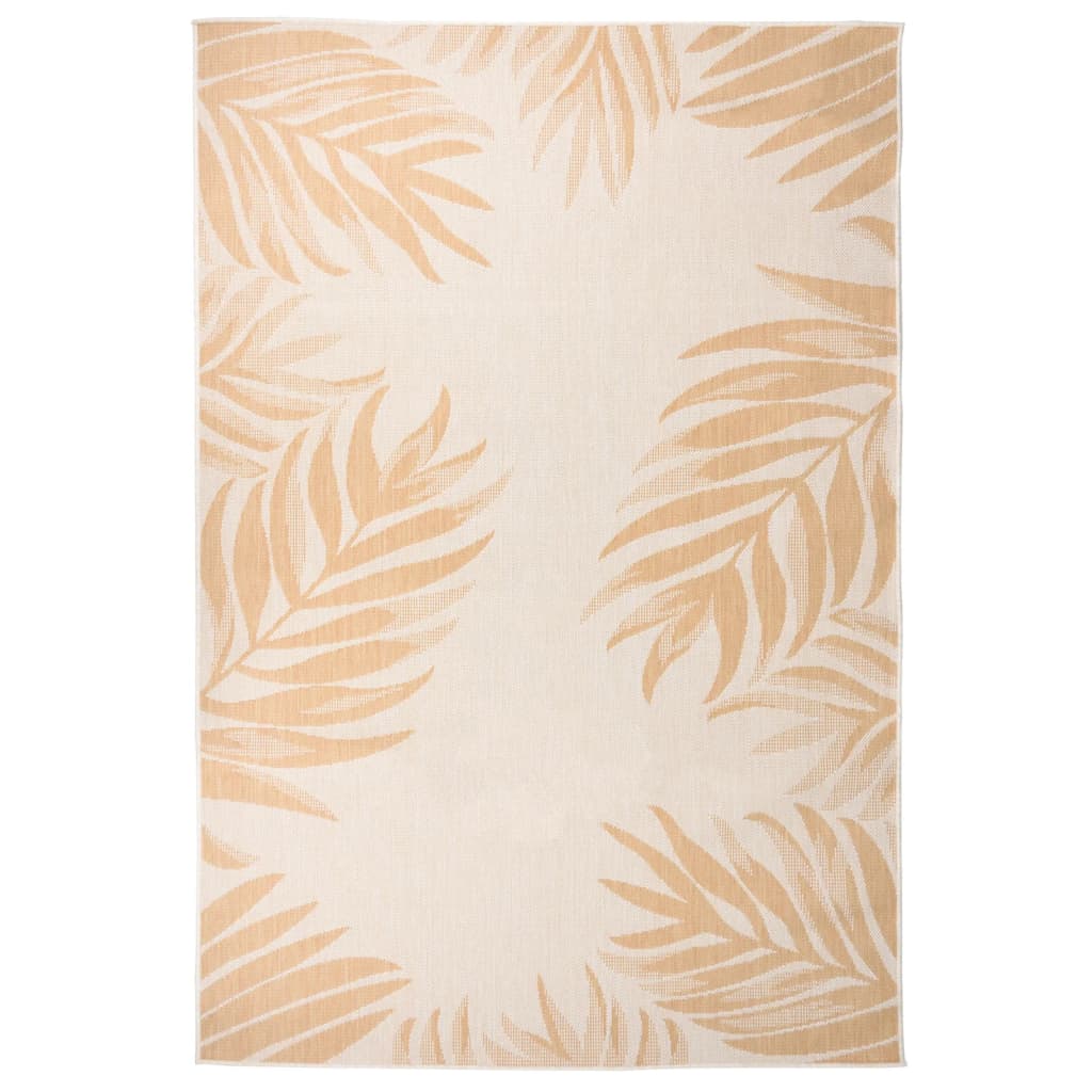 Vidaxl Tapis extérieur avec motif de feuilles tissée plate 160x230 cm