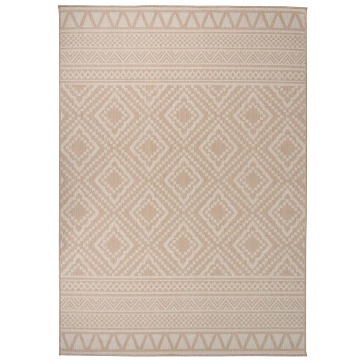 Vidaxl Tapis extérieur avec motif à plat - 120x170 cm brun 120x170