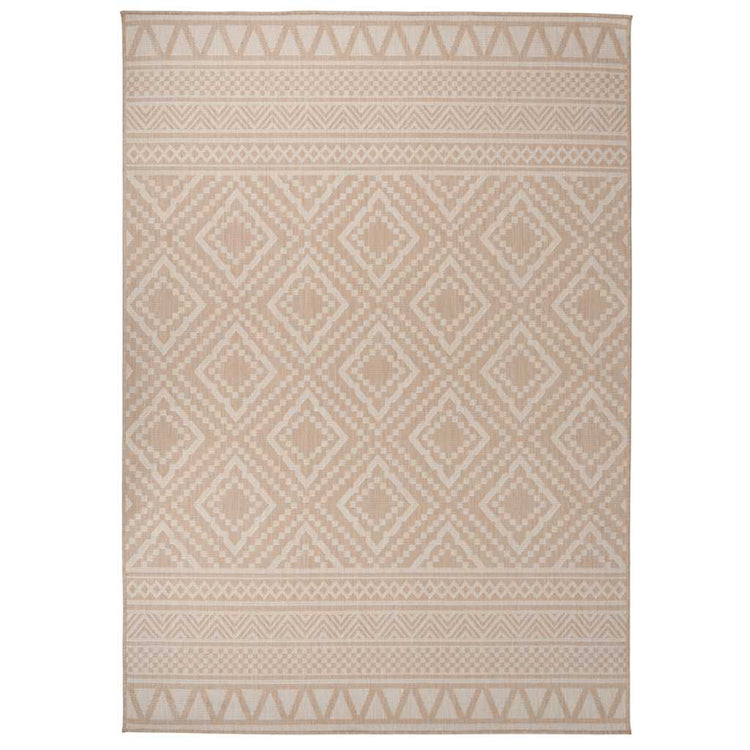 Vidaxl Tapis extérieur avec motif tissé plat 140x200 cm brun