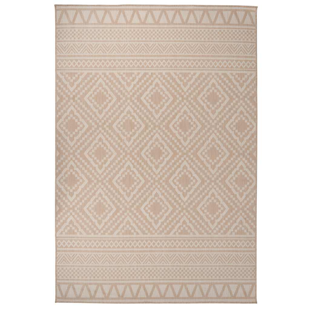 Vidaxl Tapis extérieur avec motif à plat 160x230 cm brun