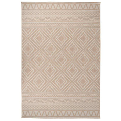 Vidaxl Tapis extérieur avec motif à plat 160x230 cm brun
