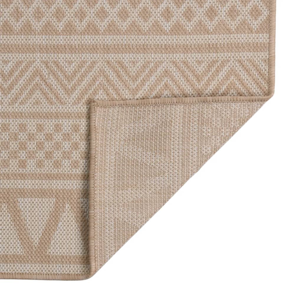 Vidaxl Tapis extérieur avec motif à plat 160x230 cm brun