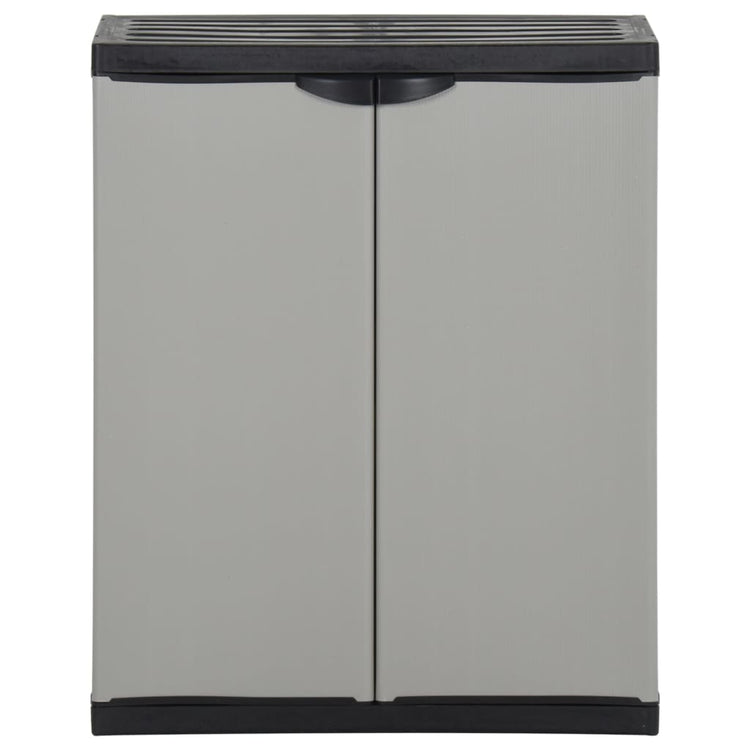 Vidaxl Garden Waste Box 68x40x85 cm Gris et noir en polypropène et noir