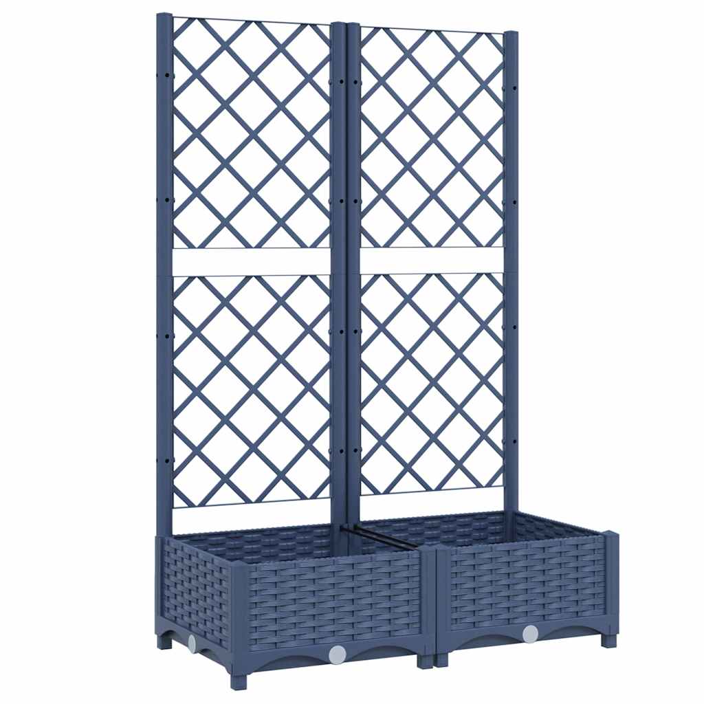 Vidaxl Plannet avec slat 80x40x121,5 cm en polypropène gris foncé
