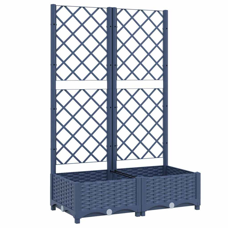 Vidaxl Plannet avec slat 80x40x121,5 cm en polypropène gris foncé