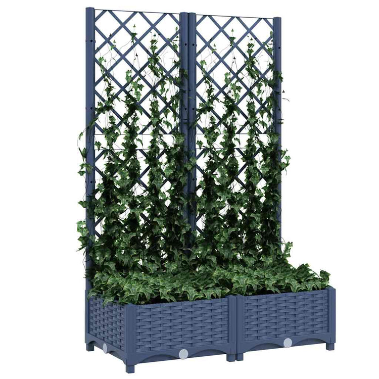 Vidaxl Plannet avec slat 80x40x121,5 cm en polypropène gris foncé
