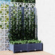 Vidaxl Plannet avec slat 80x40x121,5 cm en polypropène gris foncé