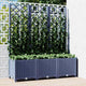 Jardinière Vidaxl avec talons 120x40x136 cm en polypropène gris foncé