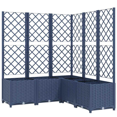 Jardinière Vidaxl avec talons 120x120x136 cm en polypropène gris foncé