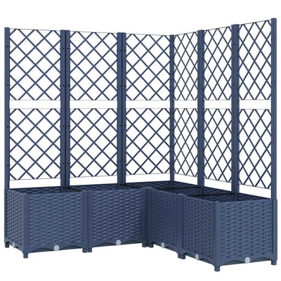 Jardinière Vidaxl avec talons 120x120x136 cm en polypropène gris foncé