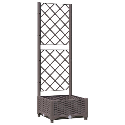 Vidaxl Plannet avec scolarisé 40x40x121,5 cm Brun polypropène